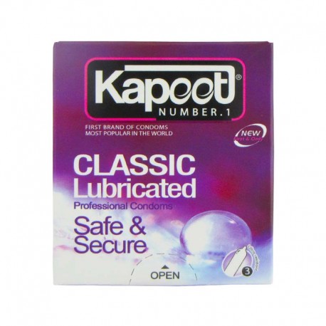 کاندوم تاخیری کلاسیک کاپوت مدل Classic Lubricated بسته 3 عددی