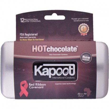 کاندوم خاردار کاپوت مدل Hot Chocolate بسته 12 عددی