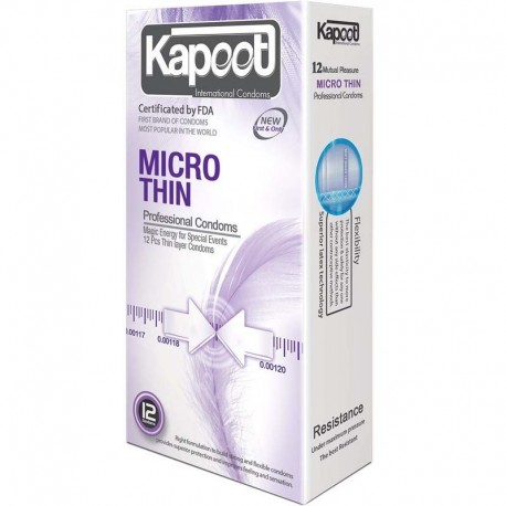 کاندوم کاپوت مدل Micro Thin بسته 12 عددی