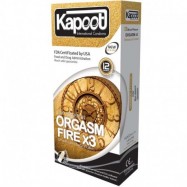 کاندوم تاخیری خاردار کاپوت مدل Orgasm Fire X3 بسته 12 عددی