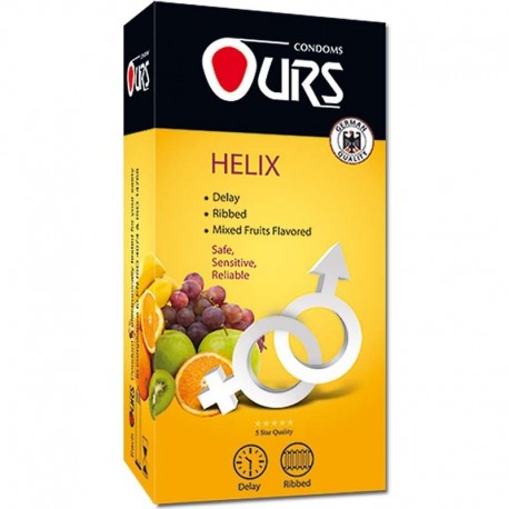 کاندوم تاخیری خاردار اورز مدل Helix بسته 12 عددی