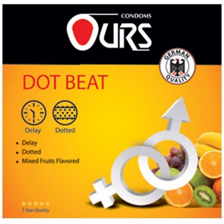 کاندوم تاخیری خاردار اورز مدل Dot Beat بسته 3 عددی