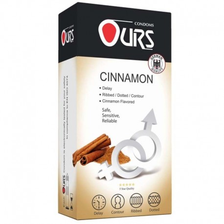 کاندوم تاخیری خاردار اورز مدل Cinnamon بسته 12 عددی
