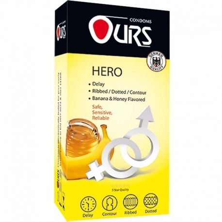 کاندوم تاخیری خاردار اورز مدل Hero بسته 12 عددی