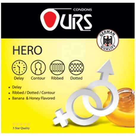 کاندوم تاخیری خاردار اورز مدل Hero بسته 3 عددی