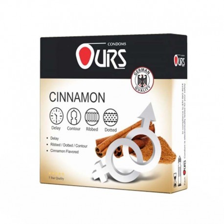 کاندوم تاخیری خاردار اورز مدل Cinnamon بسته 3 عددی