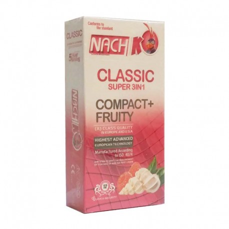 کاندوم میوه ای ناچ کدکس مدل NACH KODEX Compact Fruity بسته 12 عددی