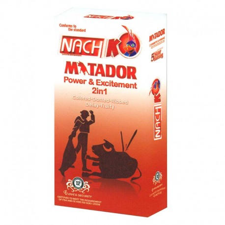 کاندوم تاخیری خاردار ناچ کدکس مدل NACH KODEX Matador بسته 12 عددی