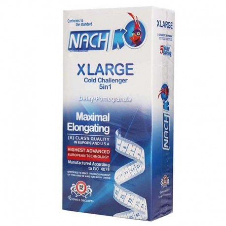 کاندوم تاخیری ناچ کدکس سایز بزرگ مدل NACH KODEX  XLarge بسته 12 عددی