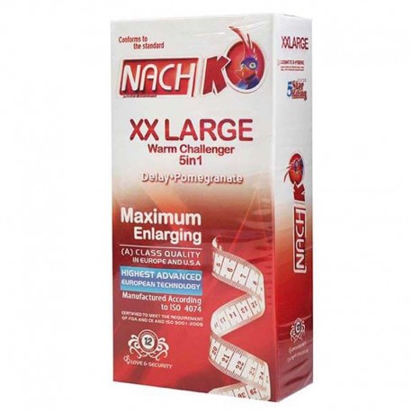 کاندوم تاخیری ناچ کدکس سایز بسیار بزرگ مدل NACH KODEX  XXLarge بسته 12 عددی