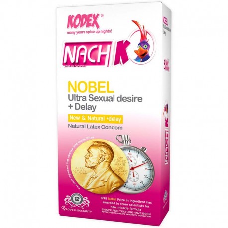 کاندوم تاخیری خاردار ناچ کدکس مدل NACH KODEX Nobel بسته 12 عددی