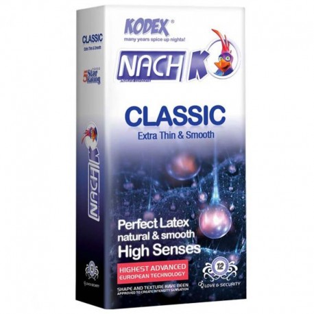 کاندوم ناچ کدکس مدل NACH KODEX Classic بسته 12 عددی