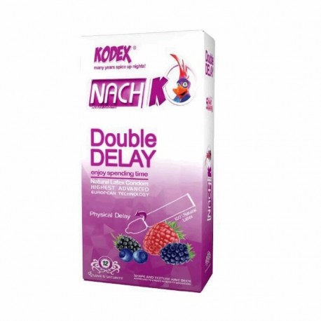 کاندوم تاخیری خاردار دوبل ناچ کدکس مدل NACH KODEX Double Delay بسته 12 عددی