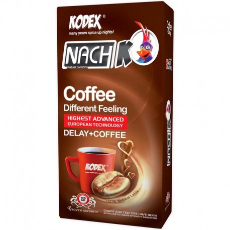 کاندوم تاخیری ناچ کدکس مدل NACH KODEX Coffee بسته 12 عددی