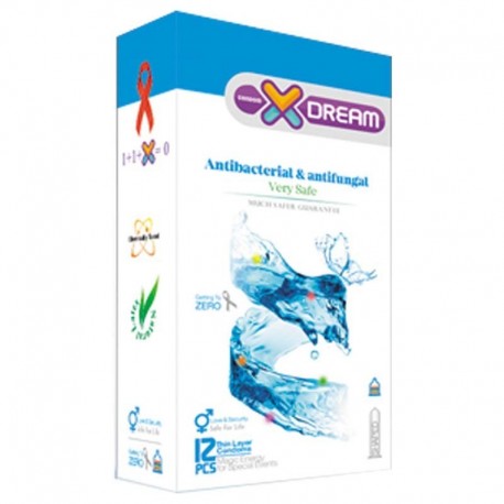 کاندوم ایکس دریم XDREAM مدل Antibacterial And Antifungal بسته 12 عددی