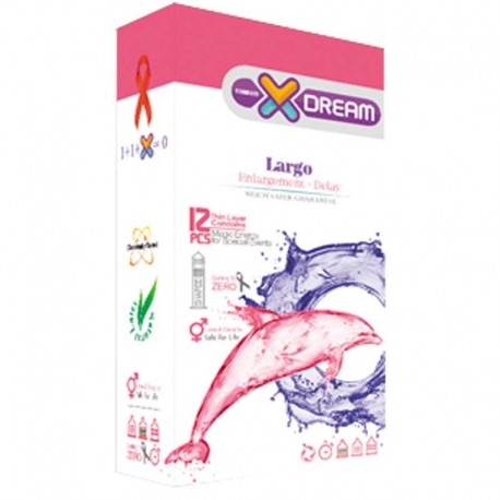 کاندوم تاخیری خاردار ایکس دریم XDREAM مدل لارگو Largo بسته 12 عددی