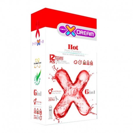 کاندوم تاخیری خاردار ایکس دریم XDREAM مدلhot 6 in 1 بسته 12 عددی