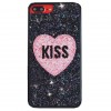 کاور محافظ لاکچری طرح قلب kiss مشکی مناسب برای گوشی موبایل آیفون 6/6s+/7/7+/8/8+/X