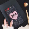 کاور محافظ لاکچری طرح قلب kiss مشکی مناسب برای گوشی موبایل آیفون 6/6s+/7/7+/8/8+/X