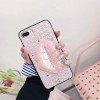 کاور محافظ لاکچری طرح لب صورتی مناسب برای گوشی موبایل آیفون 6/6s+/7/7+/8/8+/X