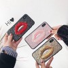 کاور محافظ لاکچری طرح لب مشکی مناسب برای گوشی موبایل آیفون 6/6s+/7/7+/8/8+/X