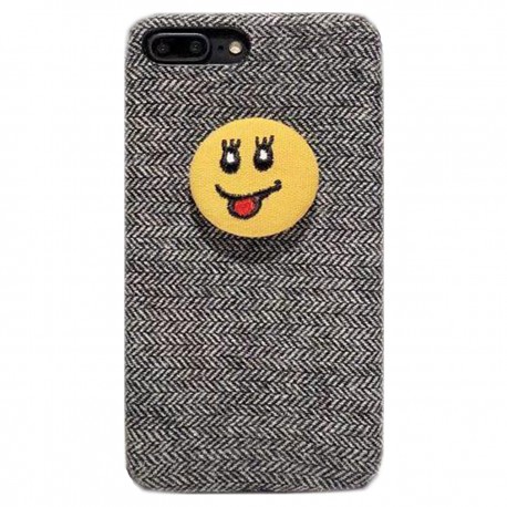 کاور محافظ پارچه ای smile مشکی مناسب برای گوشی موبایل آیفون 7/7+/8/8+/X