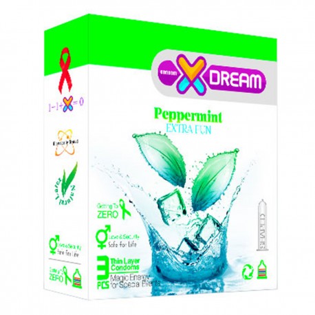 کاندوم ایکس دریم XDREAM مدل Peppermint بسته 3 عددی