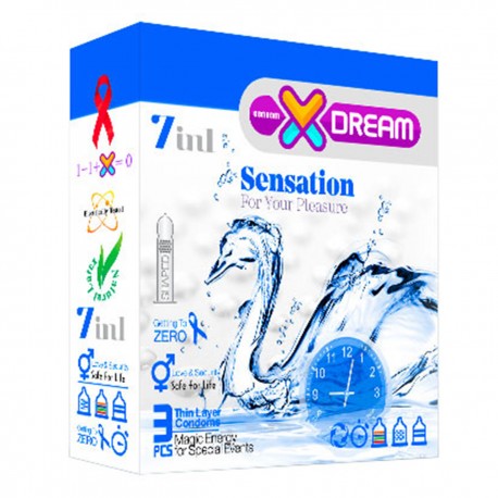کاندوم تاخیری خاردار ایکس دریم XDREAM مدل Sensation بسته 3 عددی