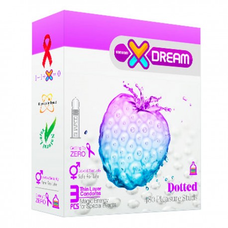 کاندوم خاردار ایکس دریم XDREAM مدل Dotted بسته 3 عددی