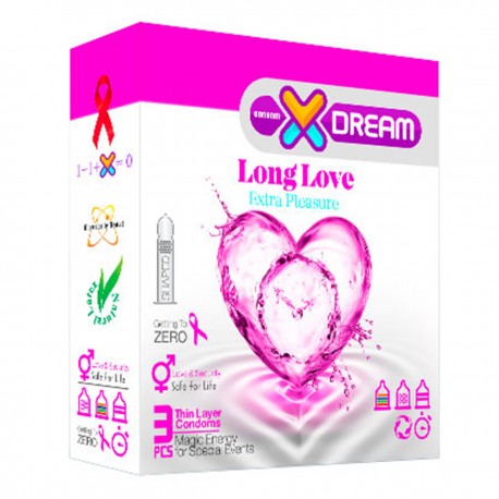 کاندوم خاردار ایکس دریم XDREAM مدل Long Love بسته 3 عددی