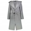 رویه میسگایدد بلند زنانه Faux Wool Hooded Duster - طوسی