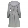 رویه میسگایدد بلند زنانه Faux Wool Hooded Duster - طوسی