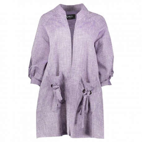 رویه نخی کوتاه زنانه امکا Emka طرح Purple-29742209 - بنفش روشن