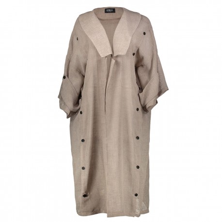 رویه بلند زنانه امکا Emka طرح Khaki-29774909 - بژ