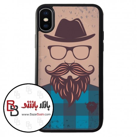 قاب موبایل طرح مرد سیبیلو کد 286
